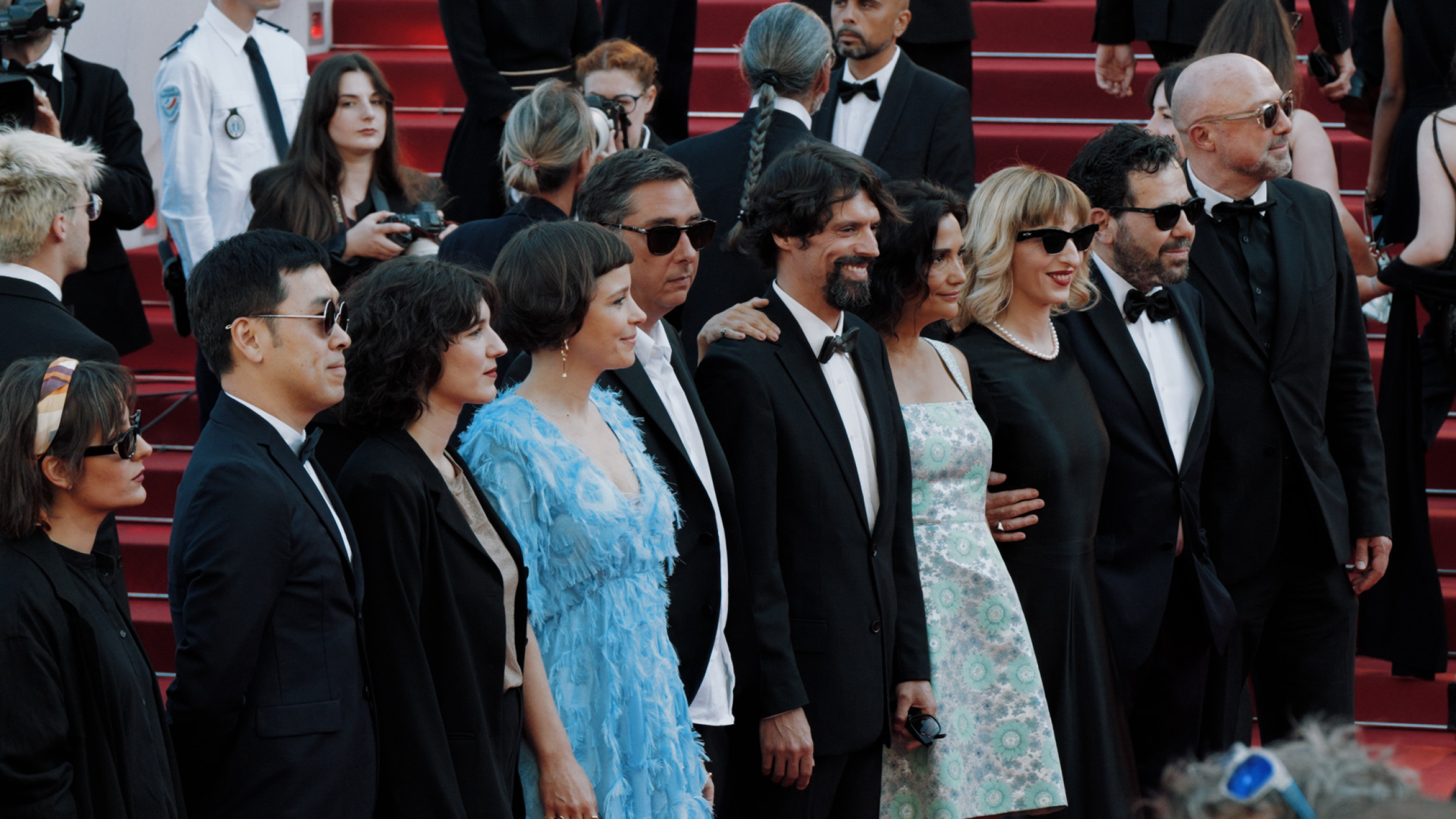Miguel Gomes and the cast