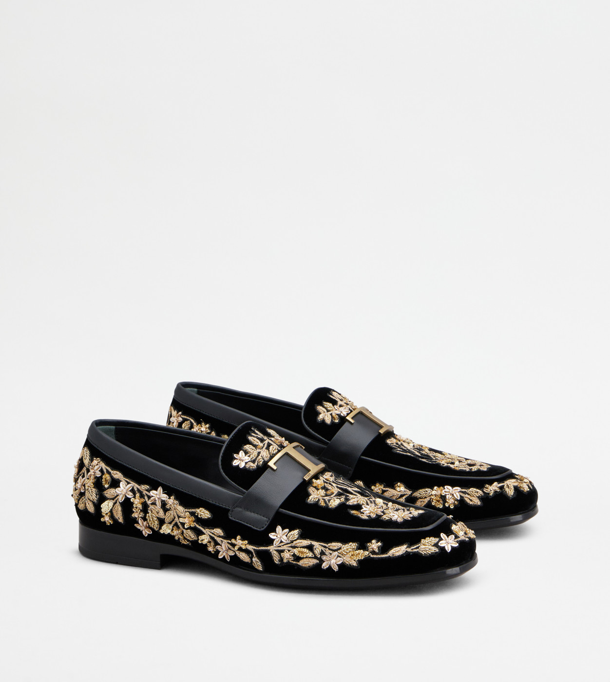 T TIMELESS LOAFERS IN VELVET AND LEATHER €1,934.93