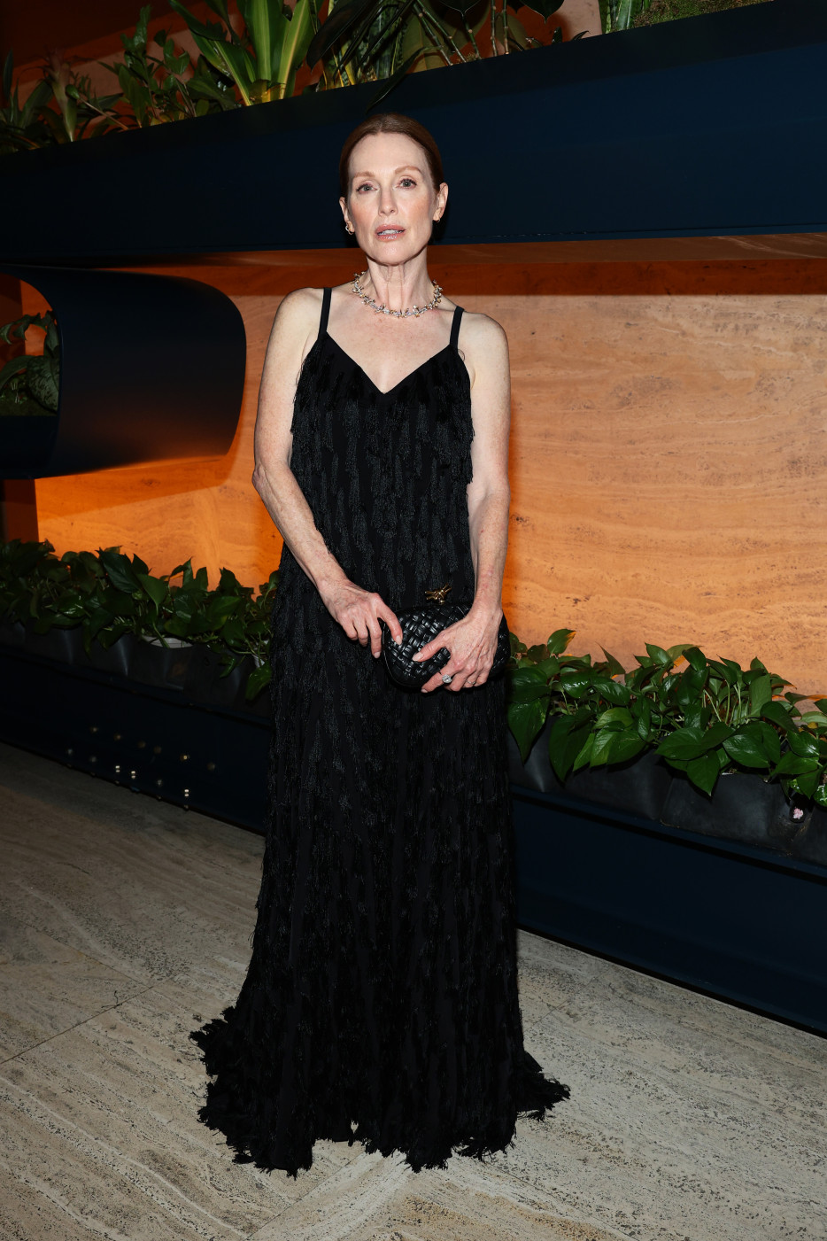 JULIANNE MOORE WEARS BOTTEGA VENETA AT THE CARING FOR WOMEN DINNER