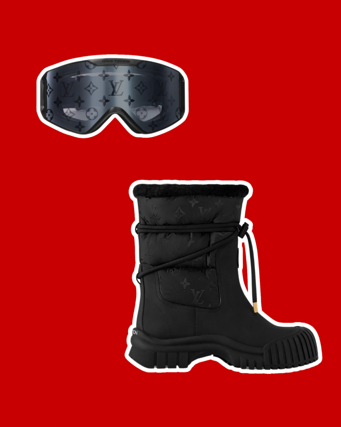 Snow Mask 1,330€; Ruby flat boot 1 ,400€