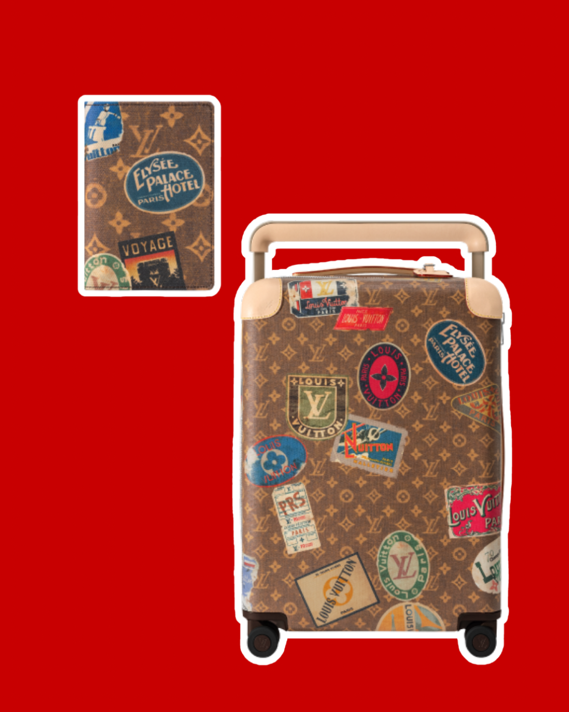 Louis Vuitton Passport Cover Monogram 1,440€; Horizon 55 bag 4,068€