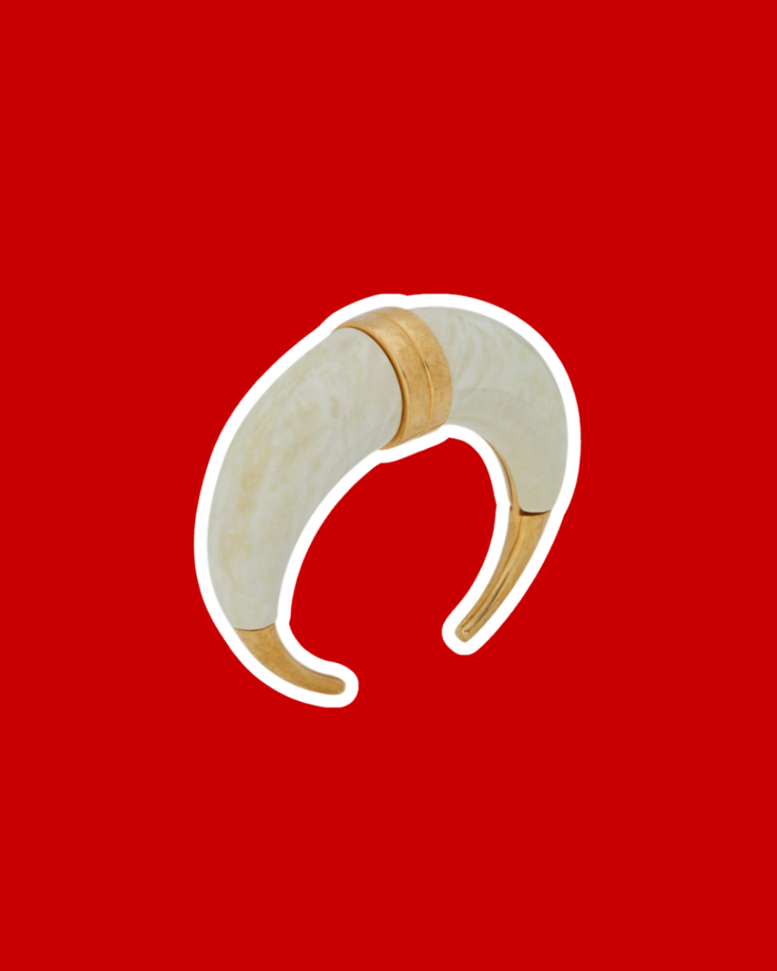 HORN CUFF IN RESIN AND METAL 1,090.00€