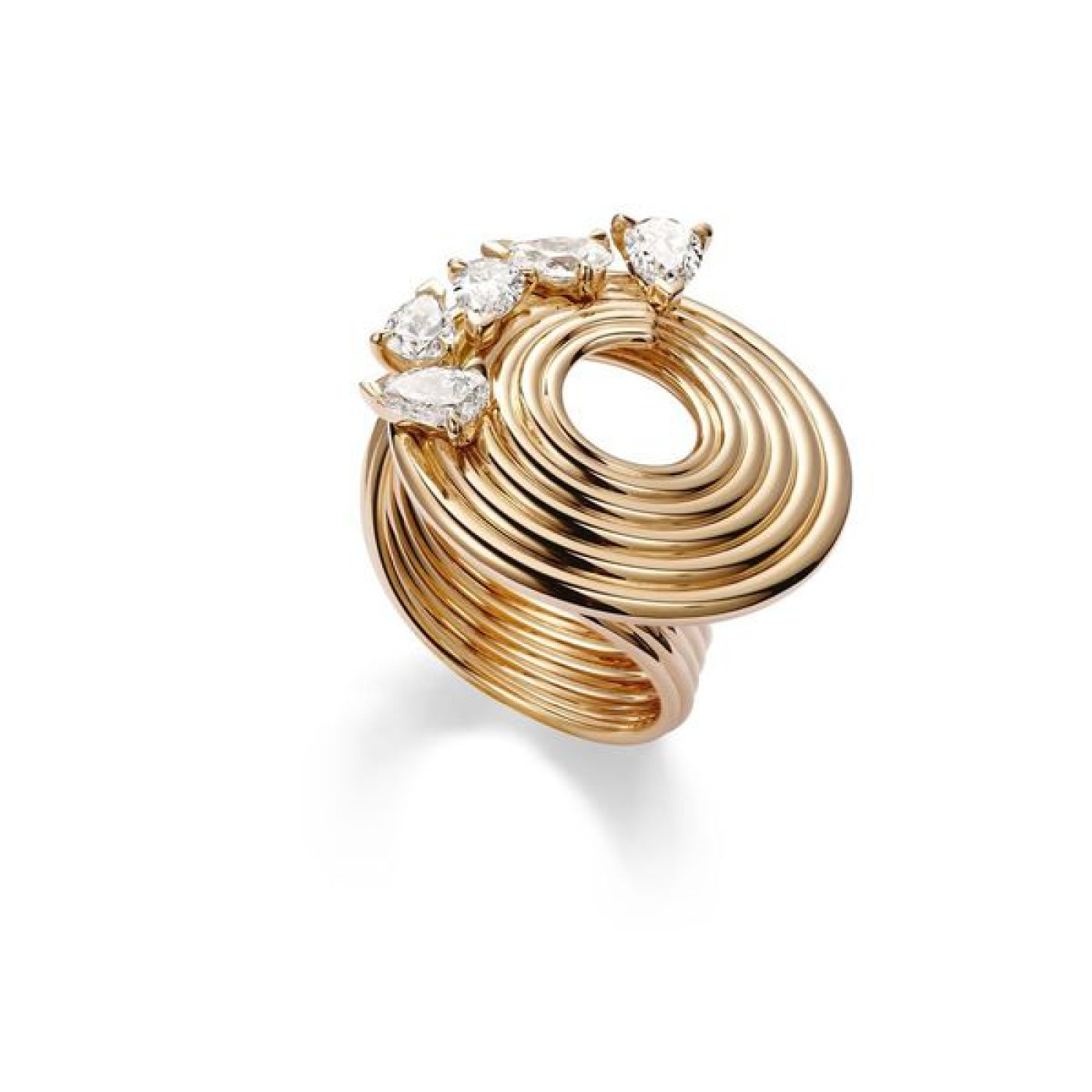 Spiral Ring 5 pears GOLD price upon request