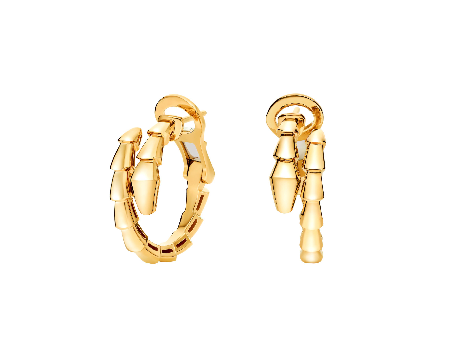 Serpenti Viper 18K yellow gold diamond-free snake earrings/$25,300