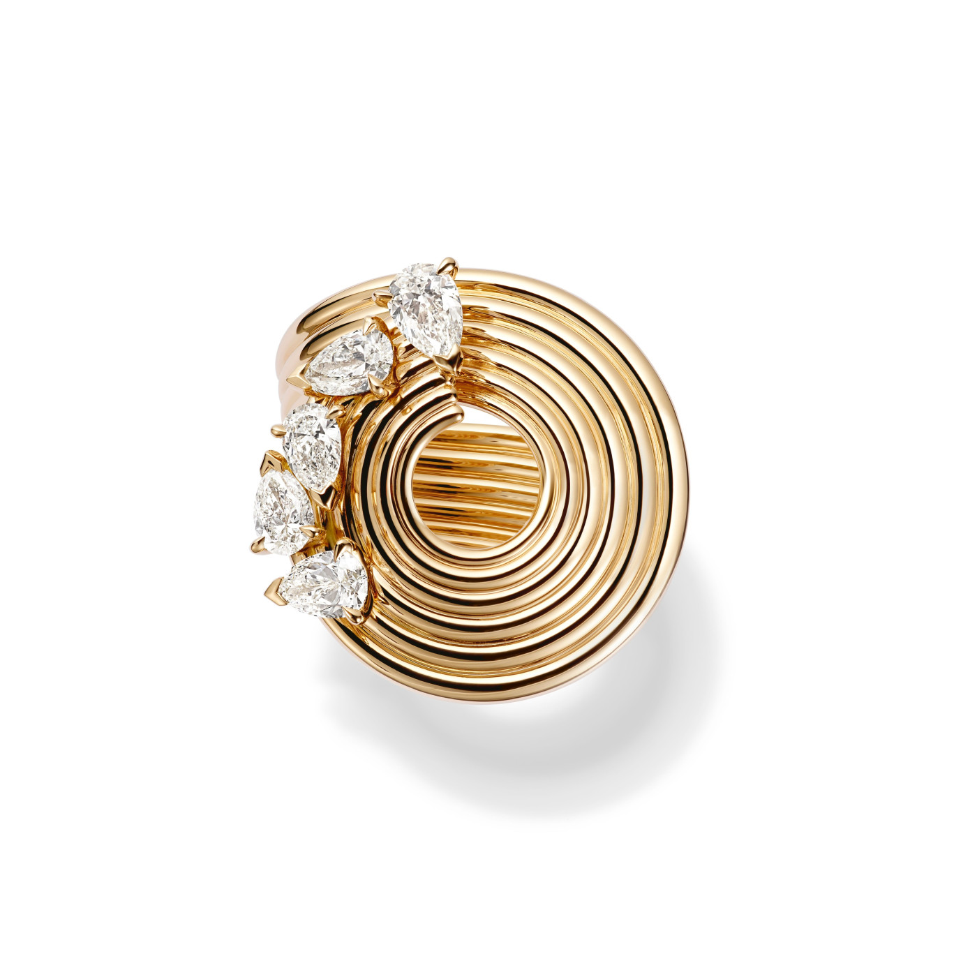 Спирален пръстен 5 круши ЗЛАТНА цена при запитване