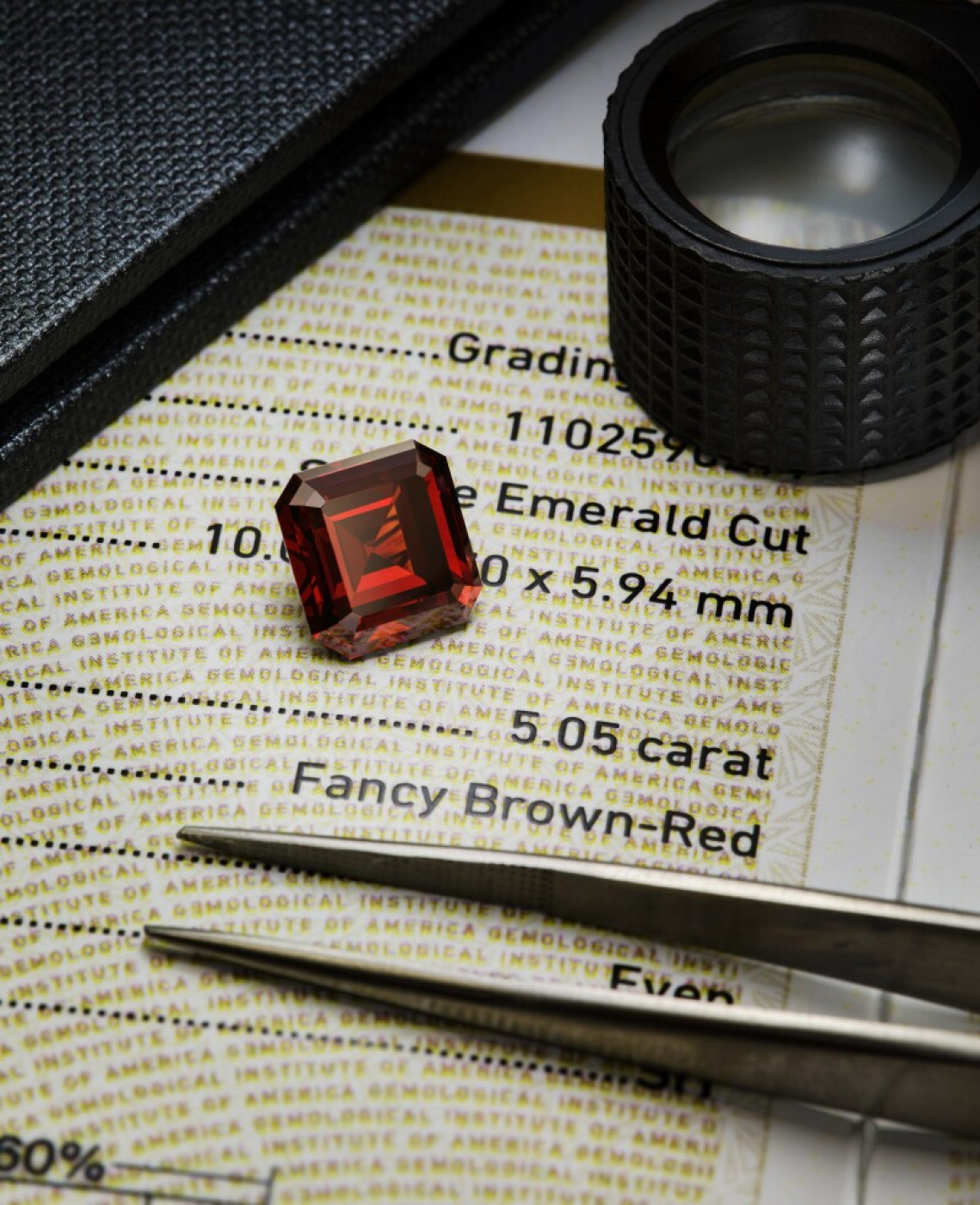 The Red Diamond 5.05-carat square emerald-cut Fancy Brown-Red Diamond