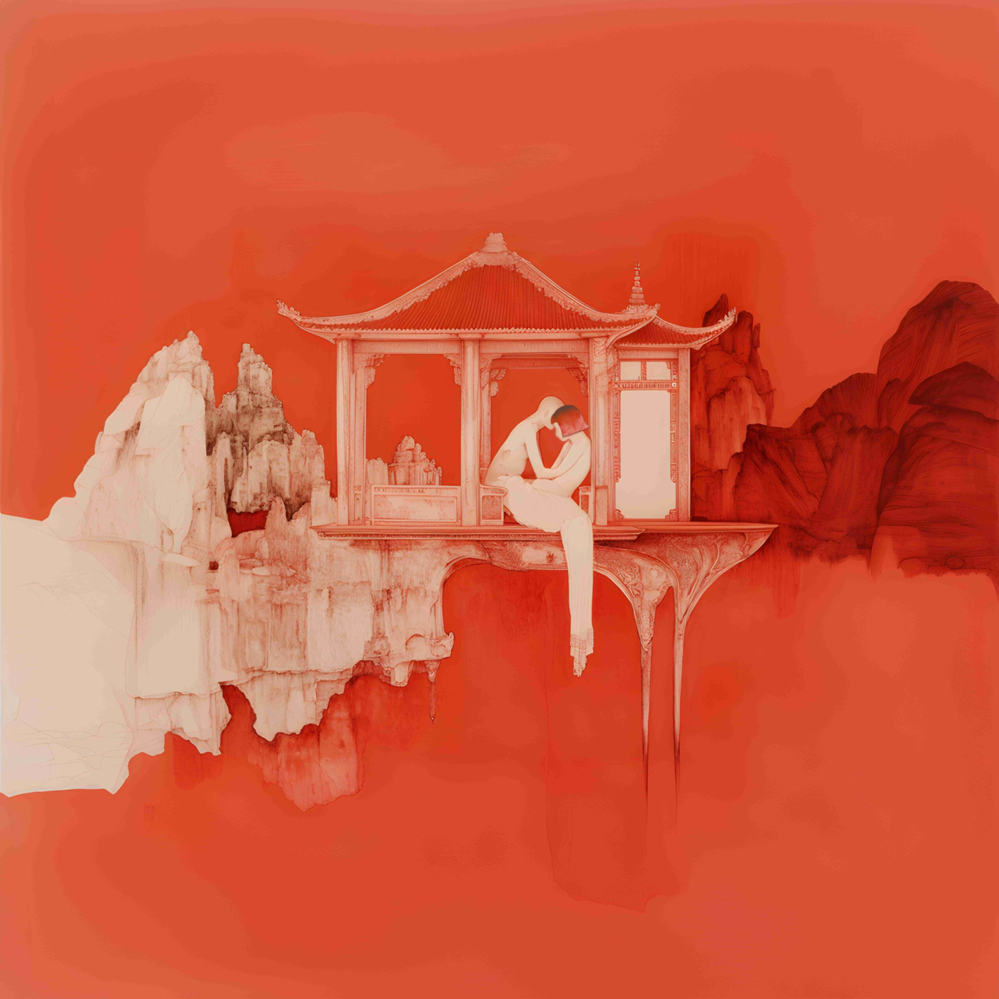 Genesis Kai, Every Shade of Crimson Tells The Stories We Once Knew, 2025, UV Hanji Print, 75 x 75 cm Courtesy: Artcube2R2