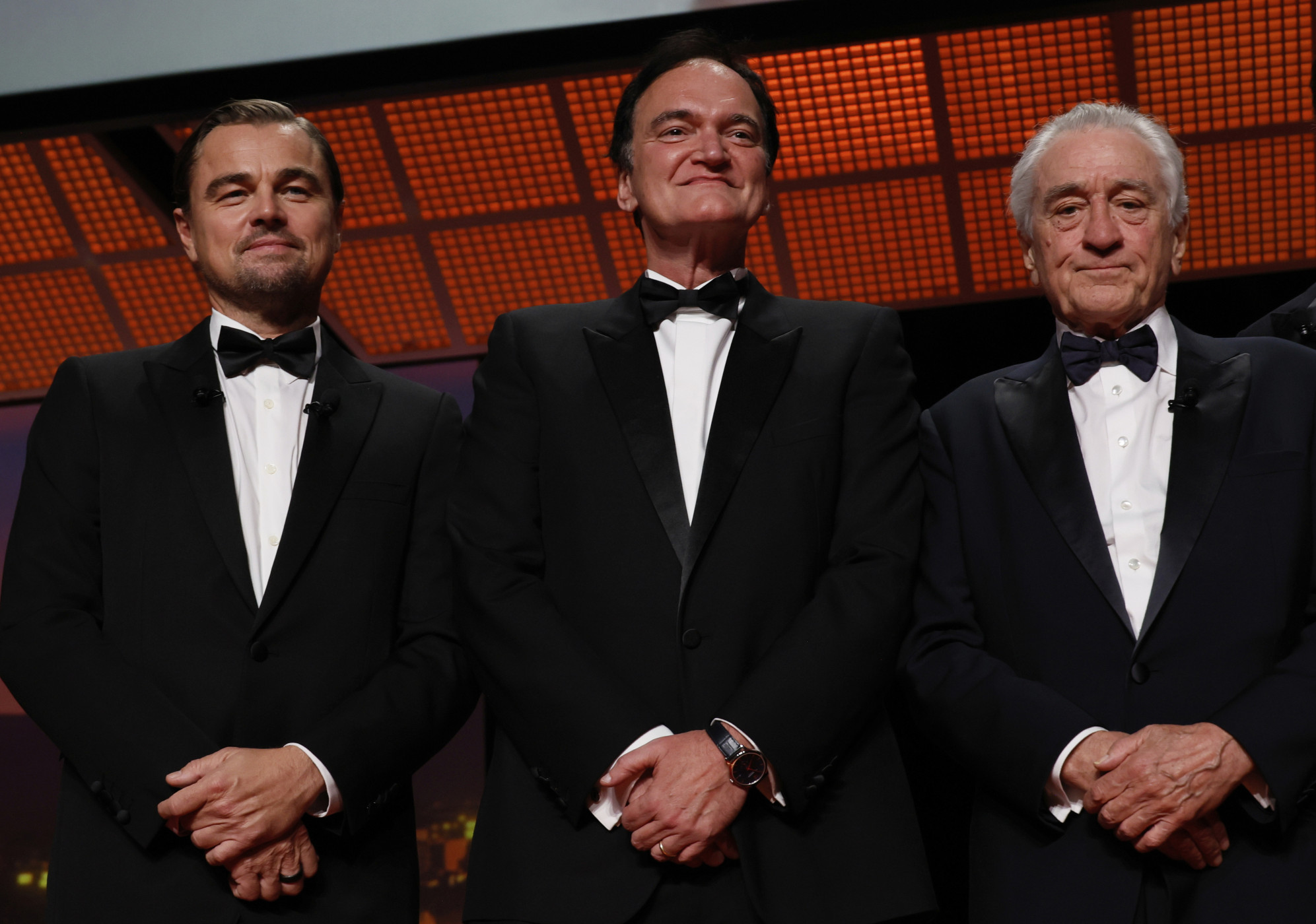 Leonardo DiCaprio Quentin Tarantino and Robert De Niro Photo by Joel C Ryan