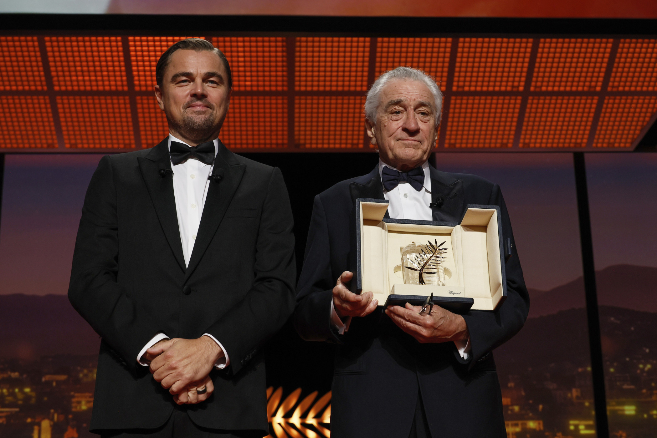 Robert De Niro and leonardo dicaprio Photo by Joel C Ryan