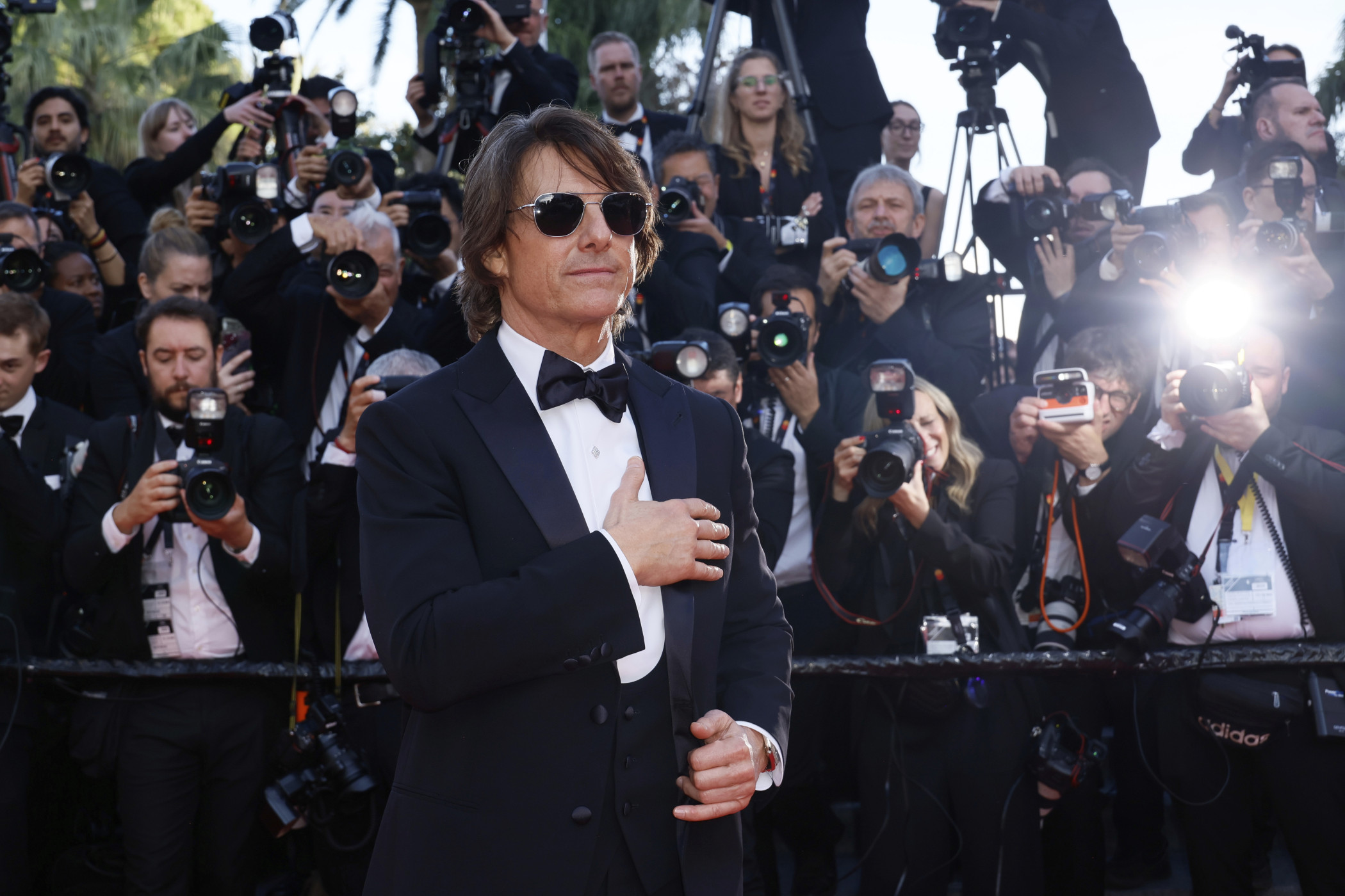 Tom Cruise at the premiere of the film 'Mission: Impossible - The Final Reckoning' at the 78th international film festival, Cannes,Photo by Lewis Joly