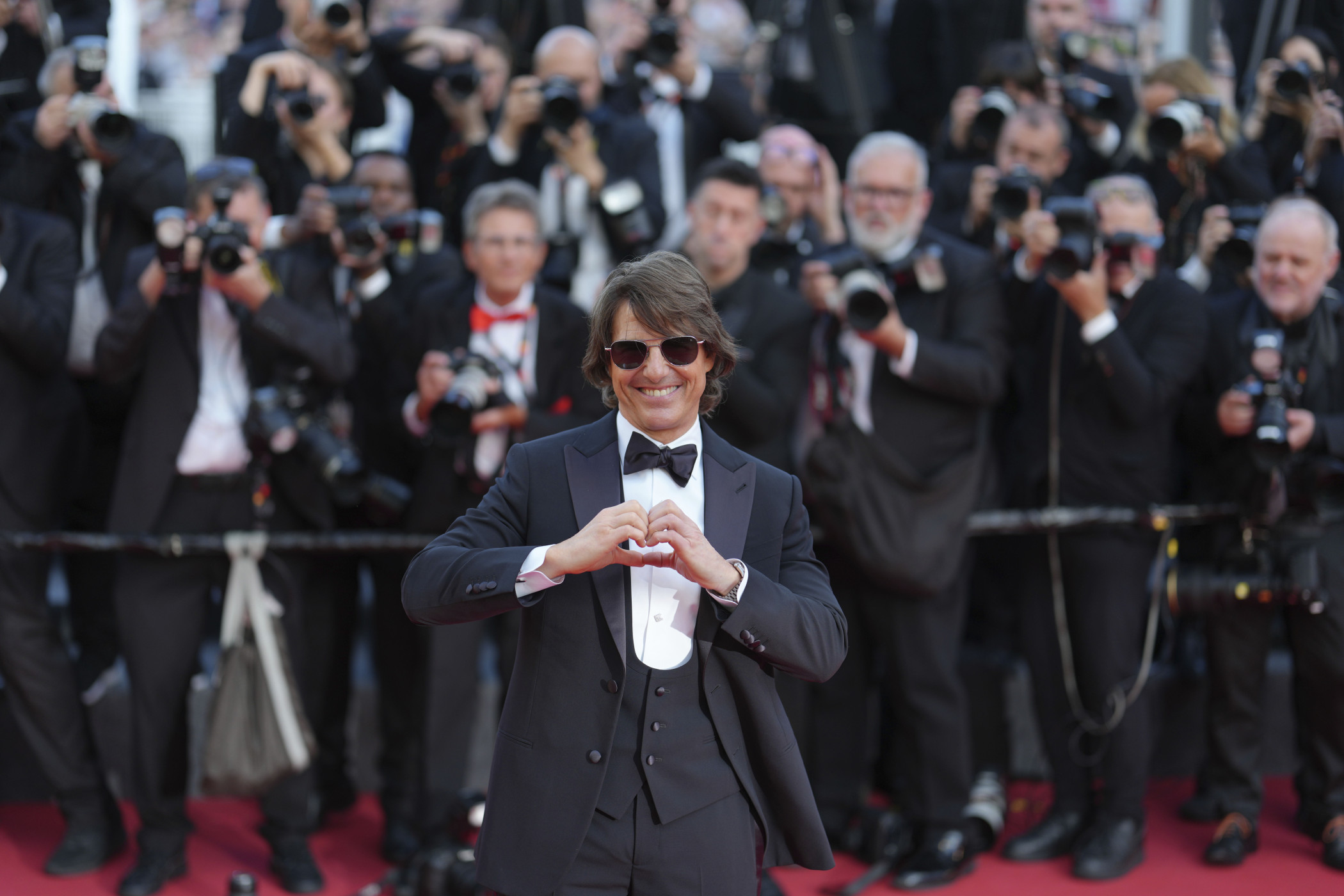 Tom Cruise at the premiere of the film 'Mission: Impossible - The Final Reckoning' at the 78th international film festival, Cannes,Photo by Lewis Joly