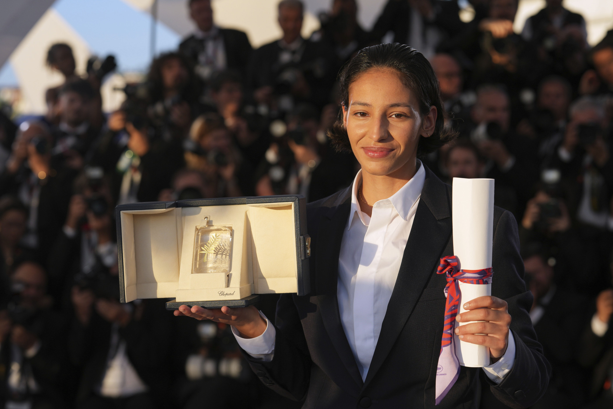 Nadia Melliti, winner of the award for best actress for the film 'The Little Sister' Photo by Natacha Pisarenko