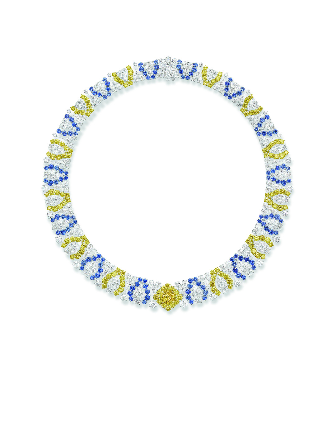 Harry Winston Checkerboard Fish Necklace