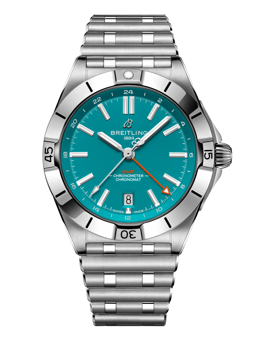 NEW Breitling Chronomat Automatic GMT 40 NFL Team Edition - Miami Dolphins