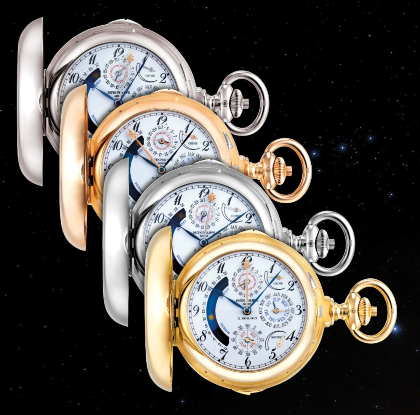 The first complete set of Patek Philippe Star Caliber 2000