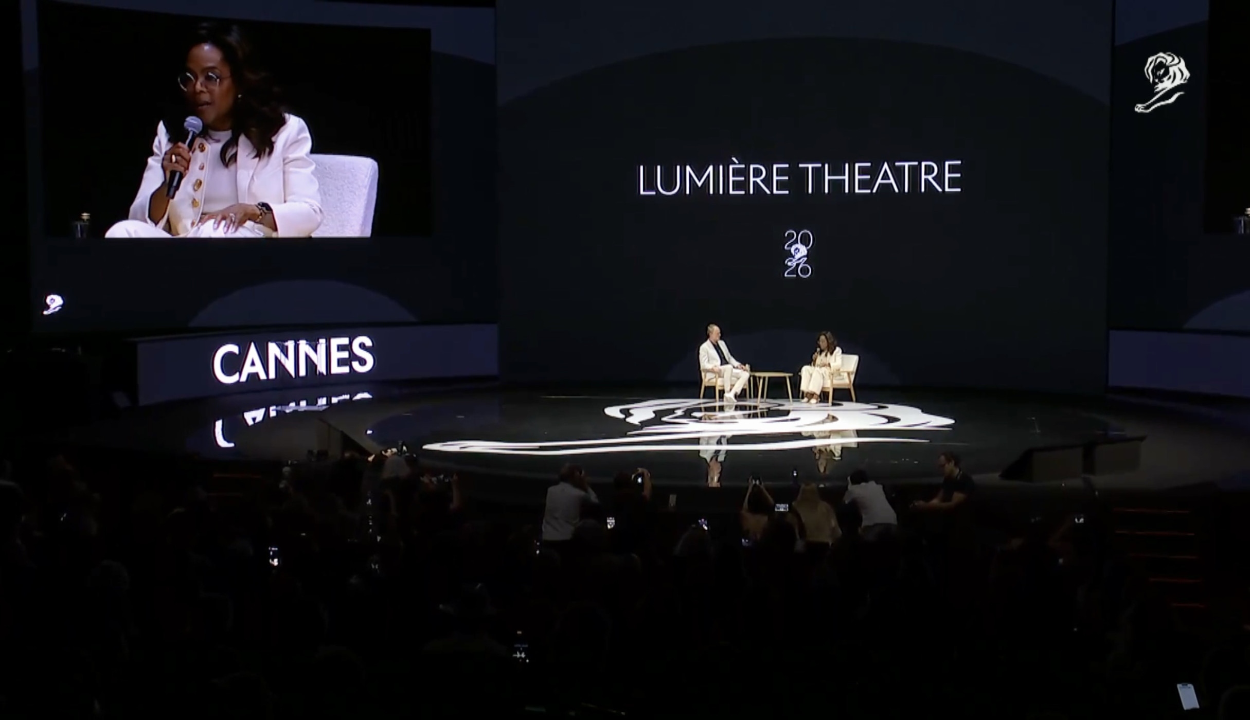 Oprah Winfrey, Global media leader with Phil Thomas, Cannes Lions, Chairman