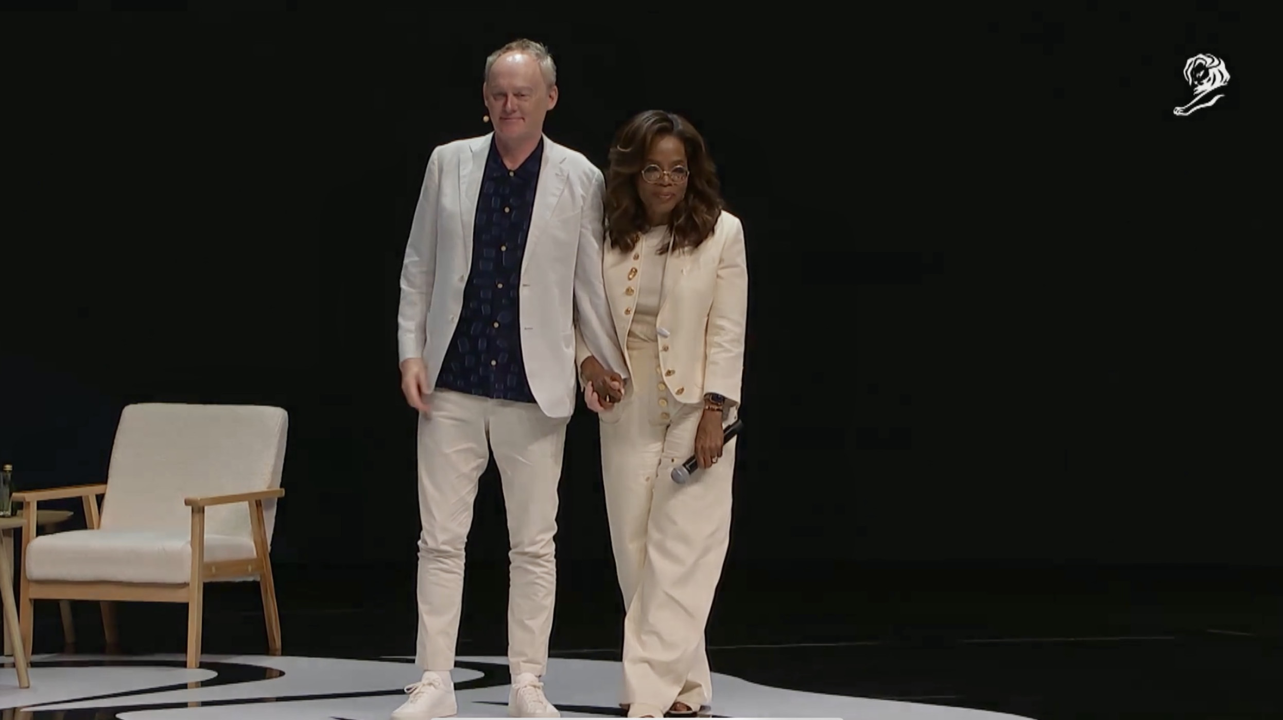 Oprah Winfrey, Global media leader with Phil Thomas, Cannes Lions, Chairman