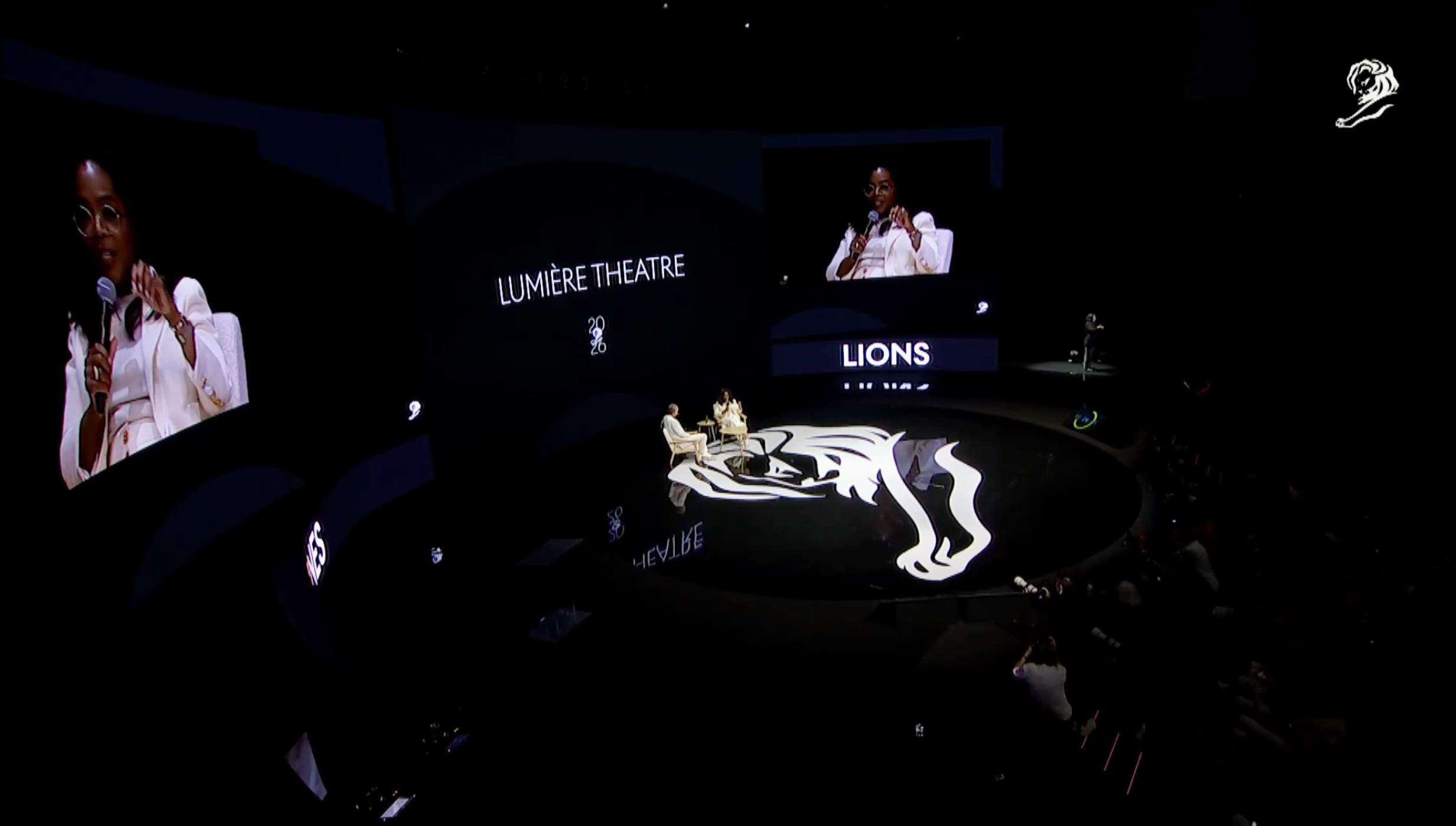 Oprah Winfrey, Global media leader with Phil Thomas, Cannes Lions, Chairman