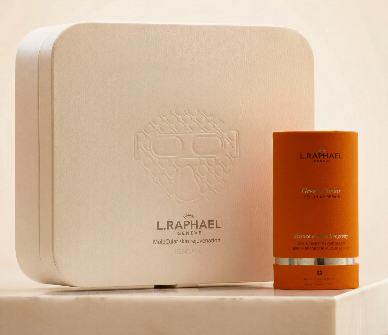 L.RAPHAEL LED mask & Green Caviar Cellular Repair Serum