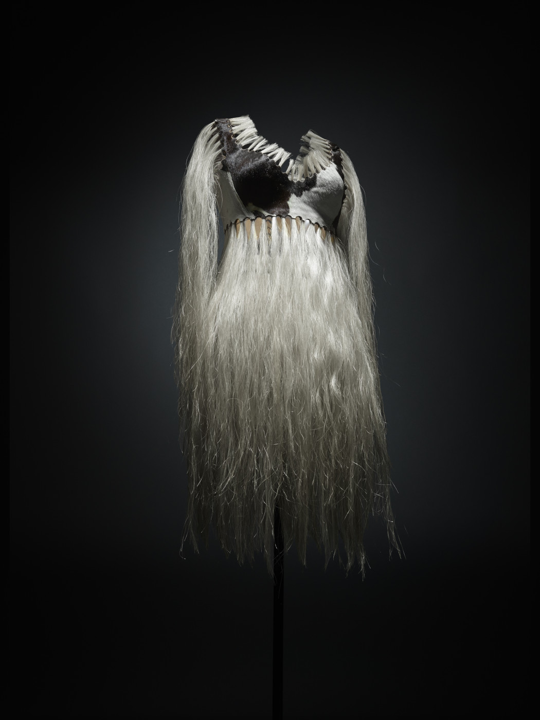 Azzedine Alaïa Création spéciale, 1996 Bodice and belt set in printed calf hair and horsehair ©️ Andrea & Valentina