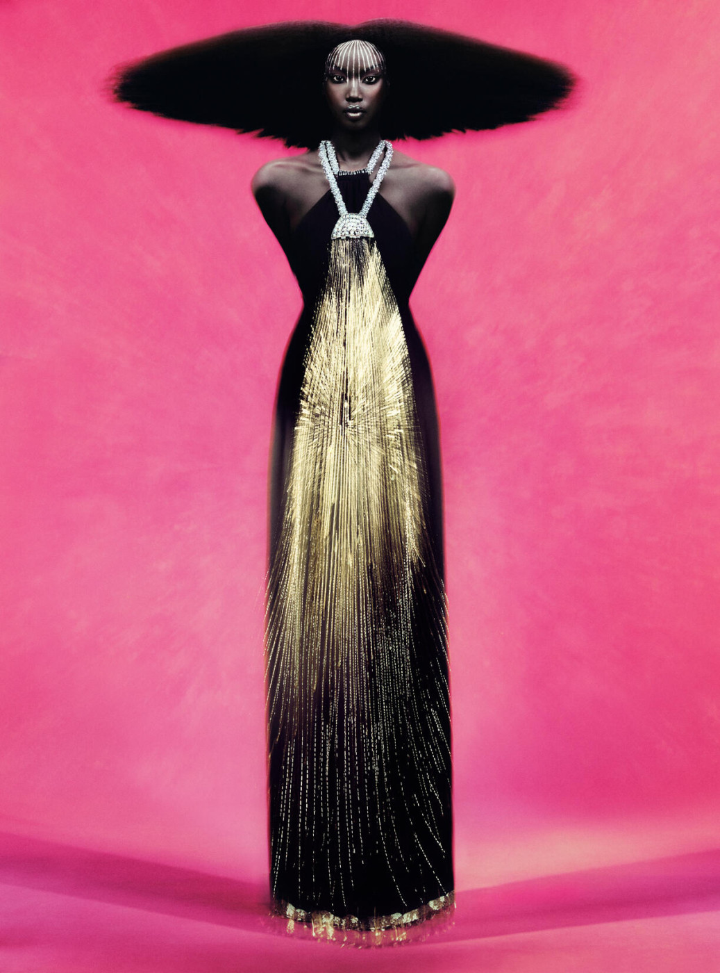 Rafael Pavarotti - Anok Yai dans la robe Douche Chloé par Karl Lagerfeld (1983) Mai 2023 © Rafael Pavarotti