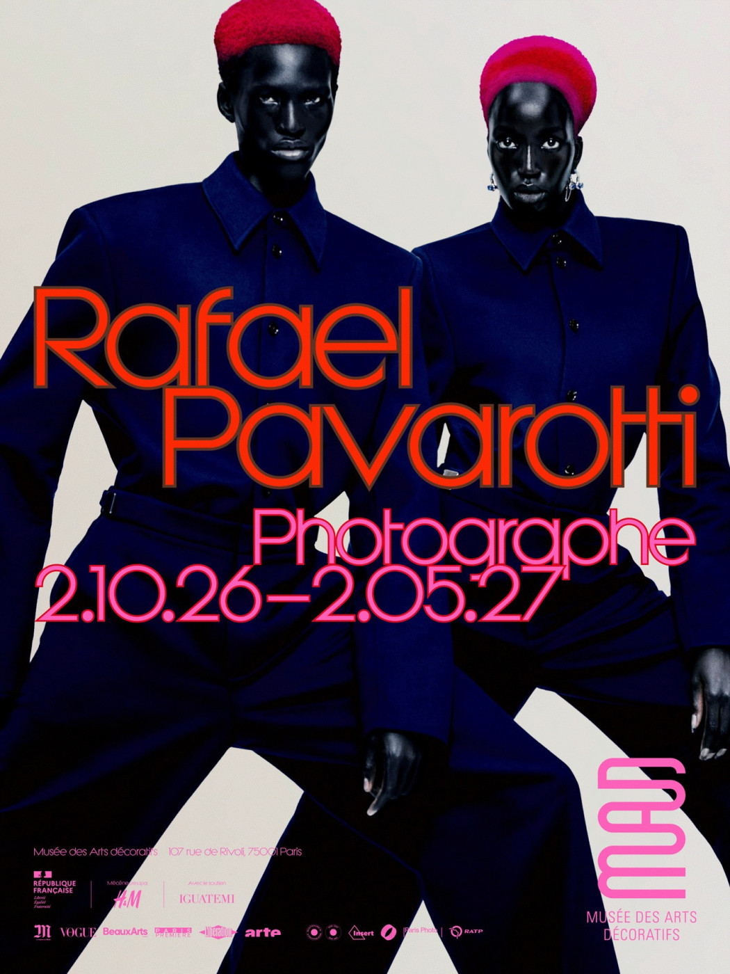 Rafael Pavarotti: Photographe, official exhibition poster, Musée des Arts Décoratifs, Paris.  Courtesy: Musée des Arts Décoratifs