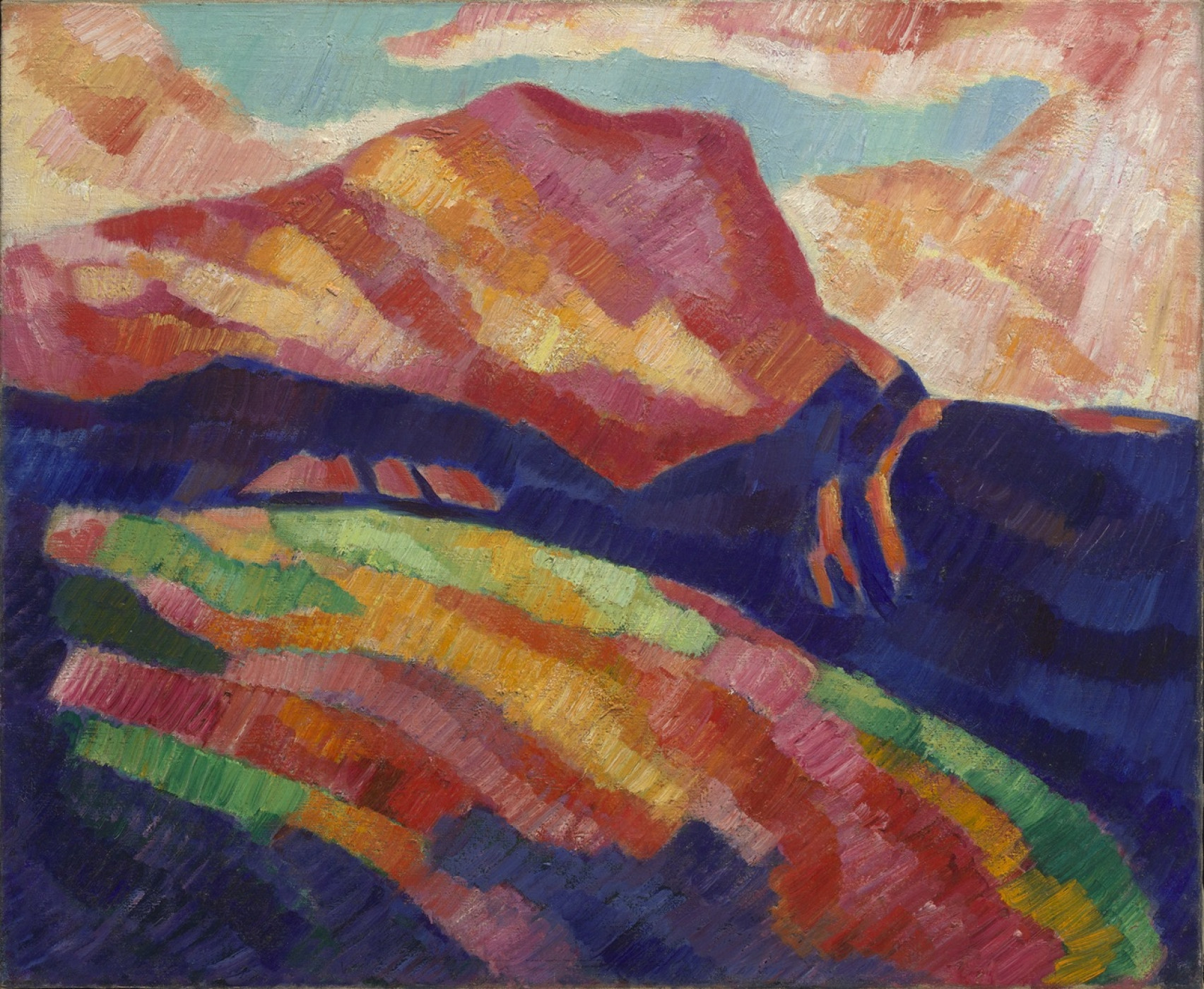 Marsden Hartley Mont Sainte-Victoire (montagne rouge) Vers 1927 50.8 × 61 cm Huile sur toile The Jan T. and Marica Vilcek Collection © The Vilcek Foundation Collection / photo The Vilcek Foundation