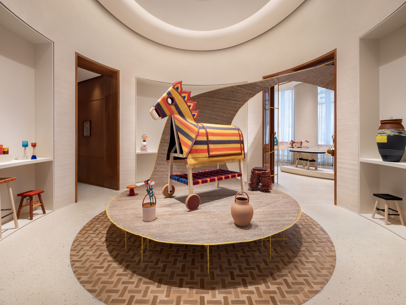 Hermès petit h exhibition in Dubai, 2026. Courtesy of Hermès.