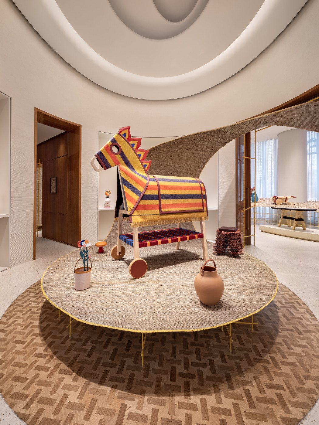 Hermès petit h exhibition at Dubai Mall, 2026. Courtesy of Hermès.