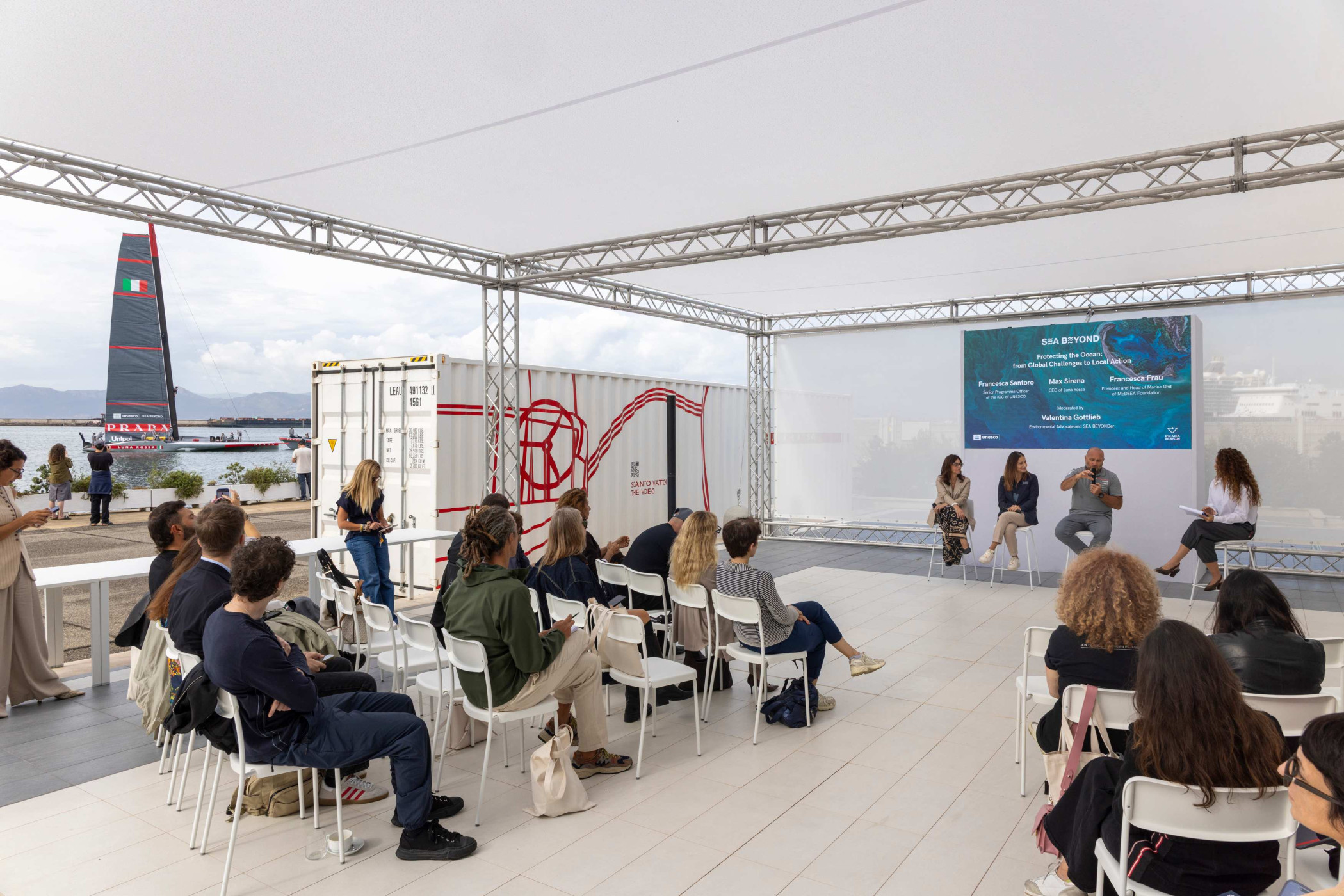 SEA BEYOND Ocean&Climate Village Luna Rossa Base - Courtesy of Prada Group.